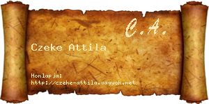 Czeke Attila névjegykártya